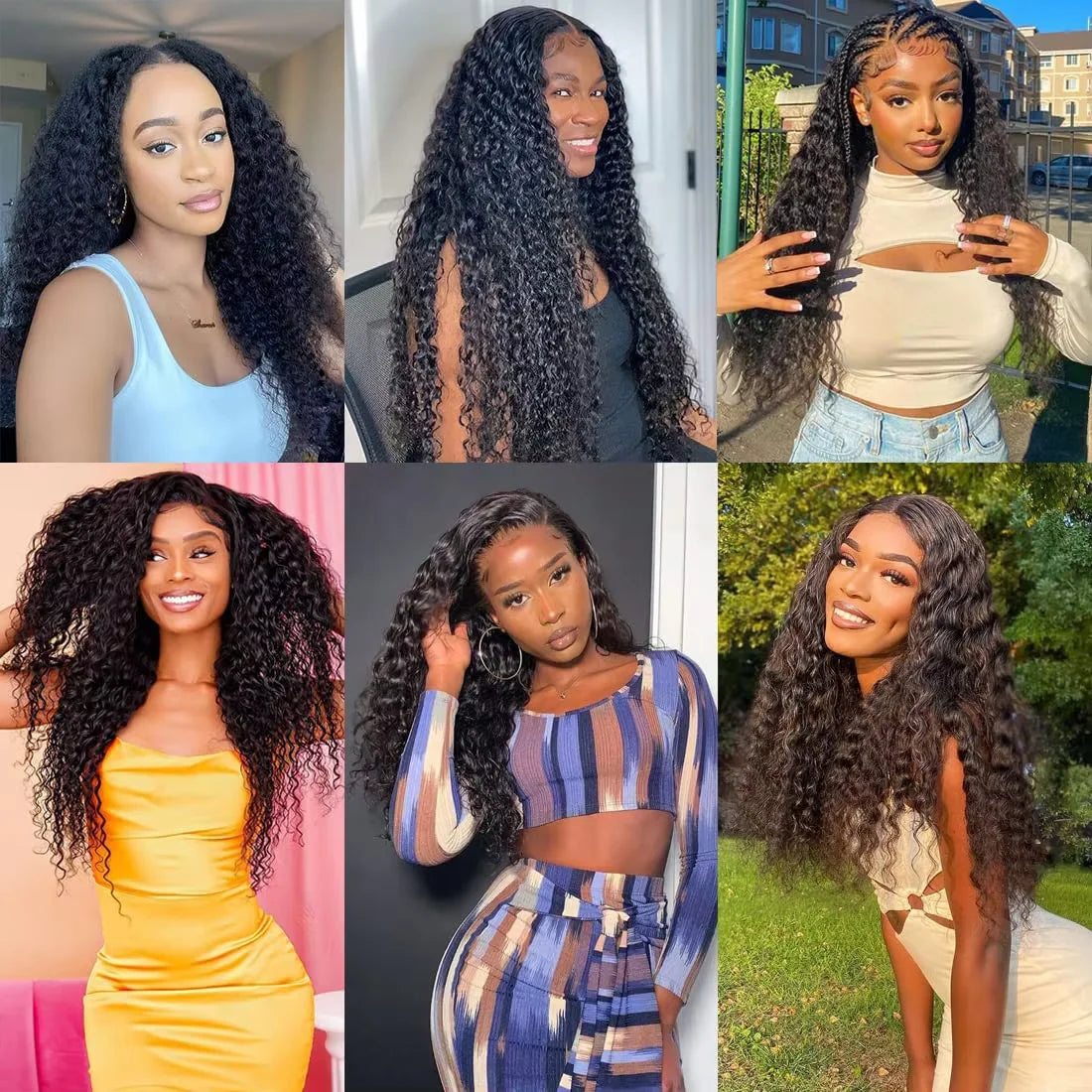 Water Wave Human Hair Bundles With Lace Closure for Women