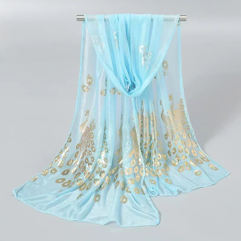 Oversized Chiffon Sun Protection Beach Wrap Scarf for Women