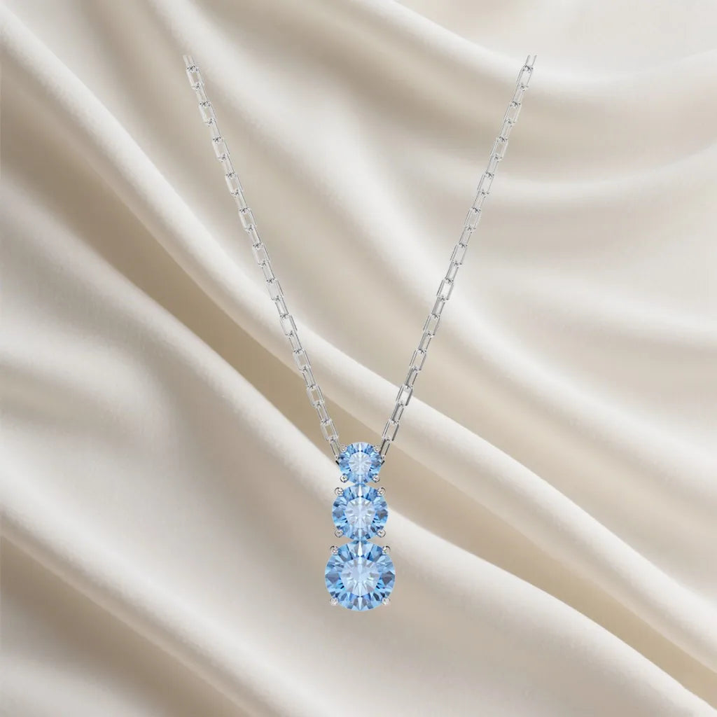 Sparkling Inlaid Pearl Pendant Jewelry Set for Women