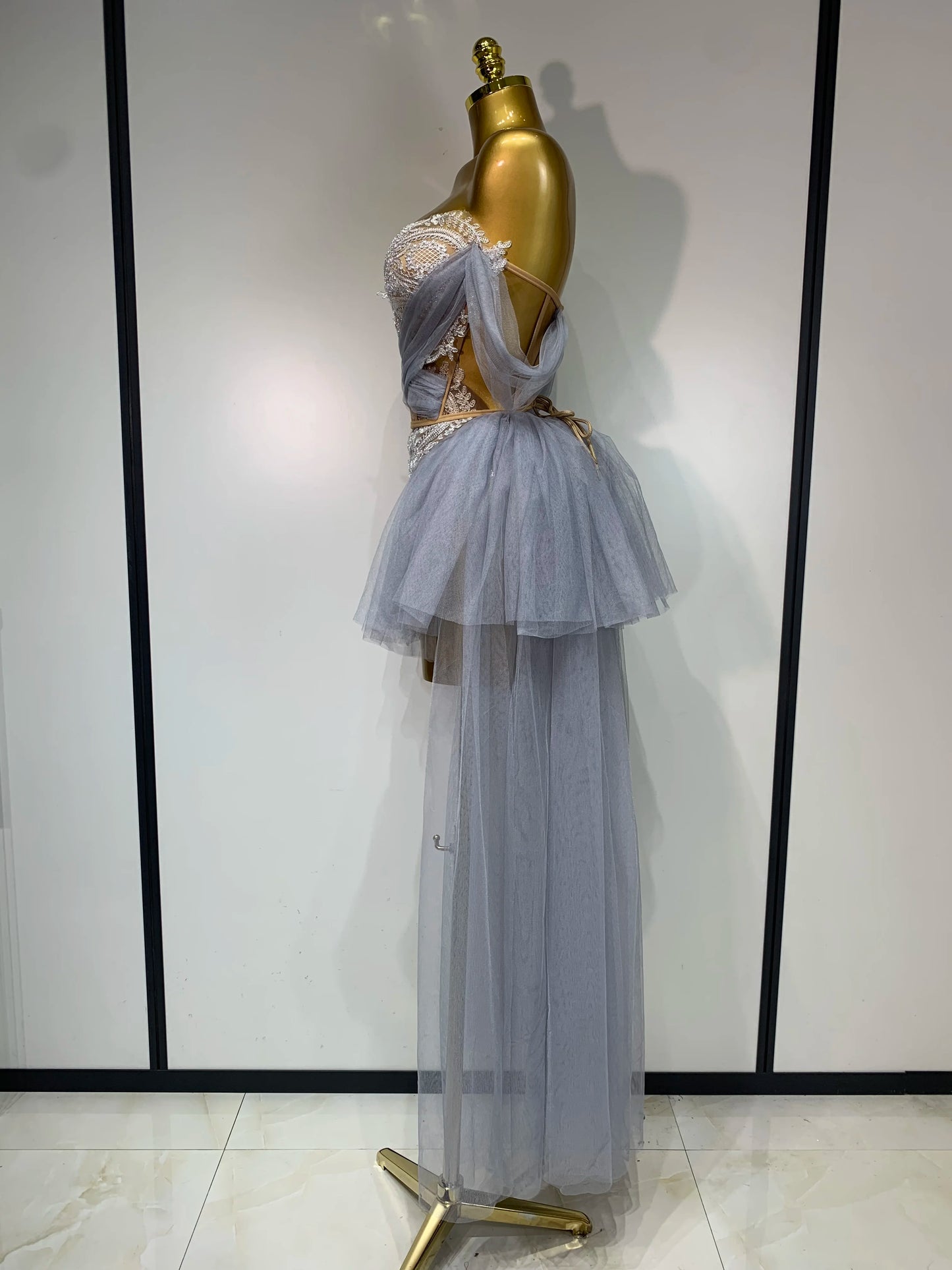 2025 New Arrived Sexy Cute Mesh Tops Skirt 2 PCS Set Women Celebrate Party Birthday Nightclub Performance Stage Show Outfit