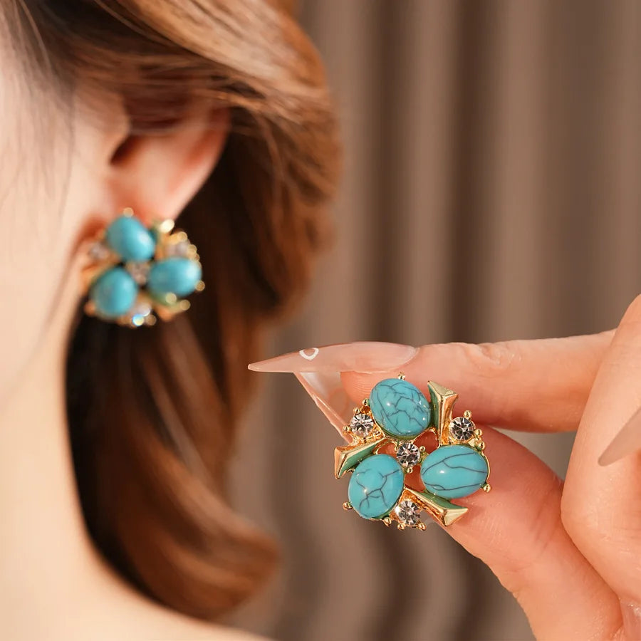 Floral Resin Necklace and Earring Set