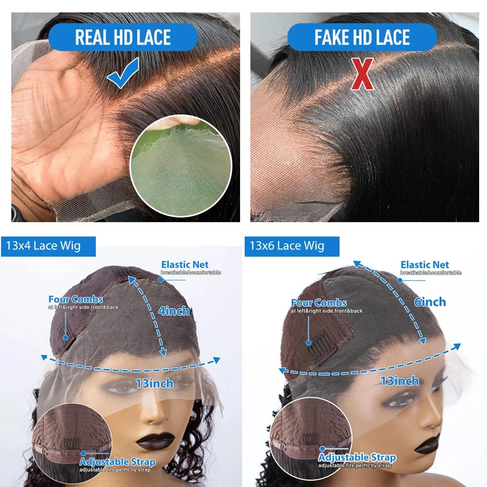 Long Jerry Curly Lace Front Human Hair Wig for Women