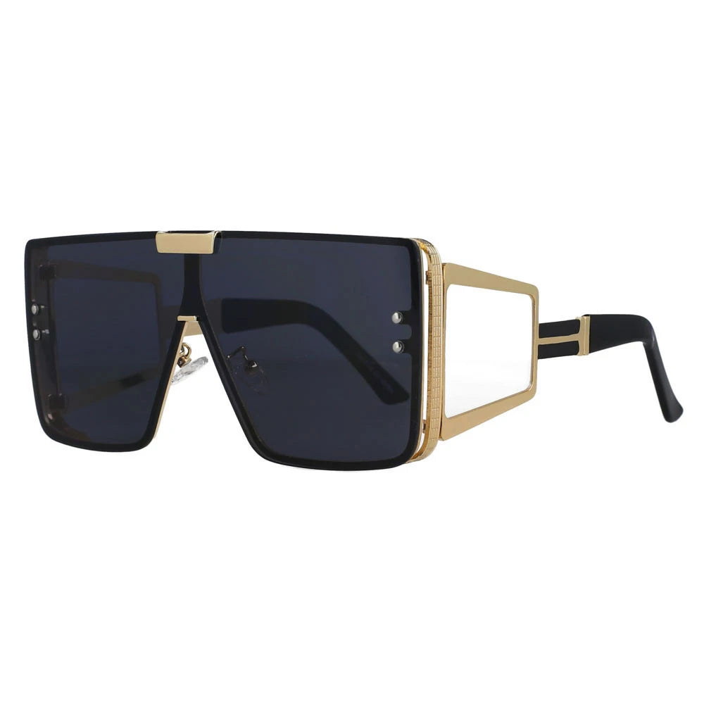 Oversized Retro Single Lens Sunglasses