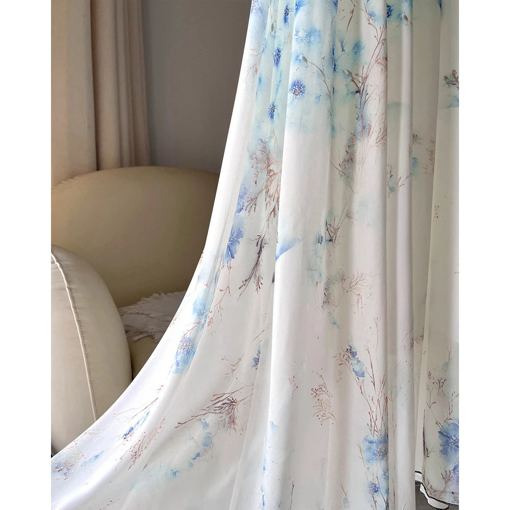 Floral Dress Print Long Sleeve Summer Women Dress Deep V Neck Slim Waist Maxi Dress for Party Evening Gown Vestidos Elegantes