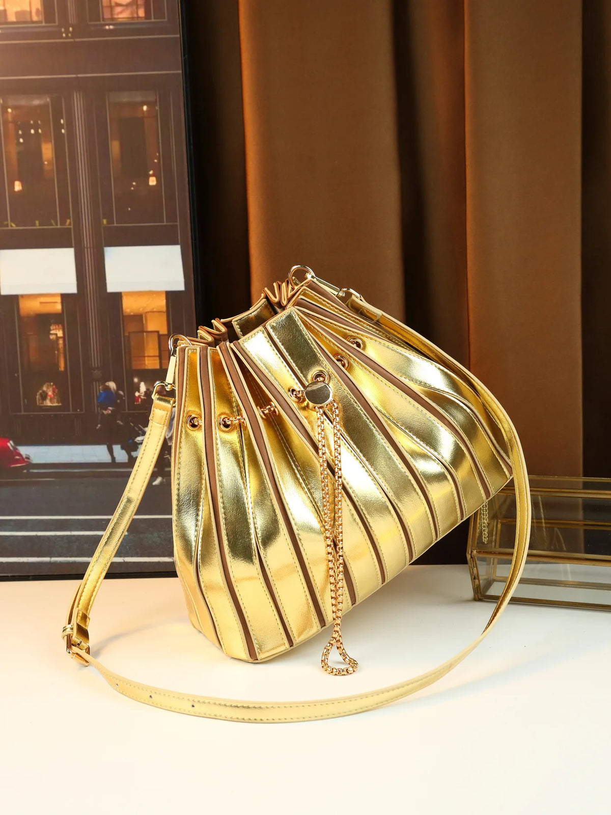 Women's Handbag Luxury Brand Shiny Leather Shiny Fashion Women's Single Shoulder Bag Personalized Fashionable Casual Women's Bag