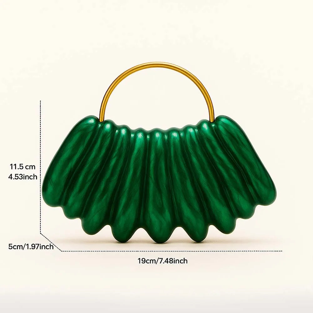 Luxury Wave Pattern Acrylic Evening Clutch Bag for Women Fashion Marble Patterned Shell Bag Wedding Party Purse Female Handbags