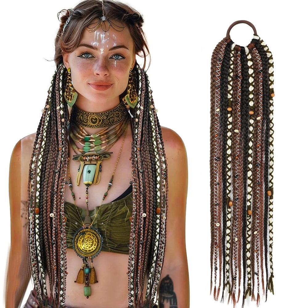 Handcrafted Boho Braided Ponytail Extension For Women