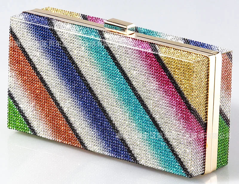 Rhinestone Diamond Evening Crossbody Clutch Bag for Women
