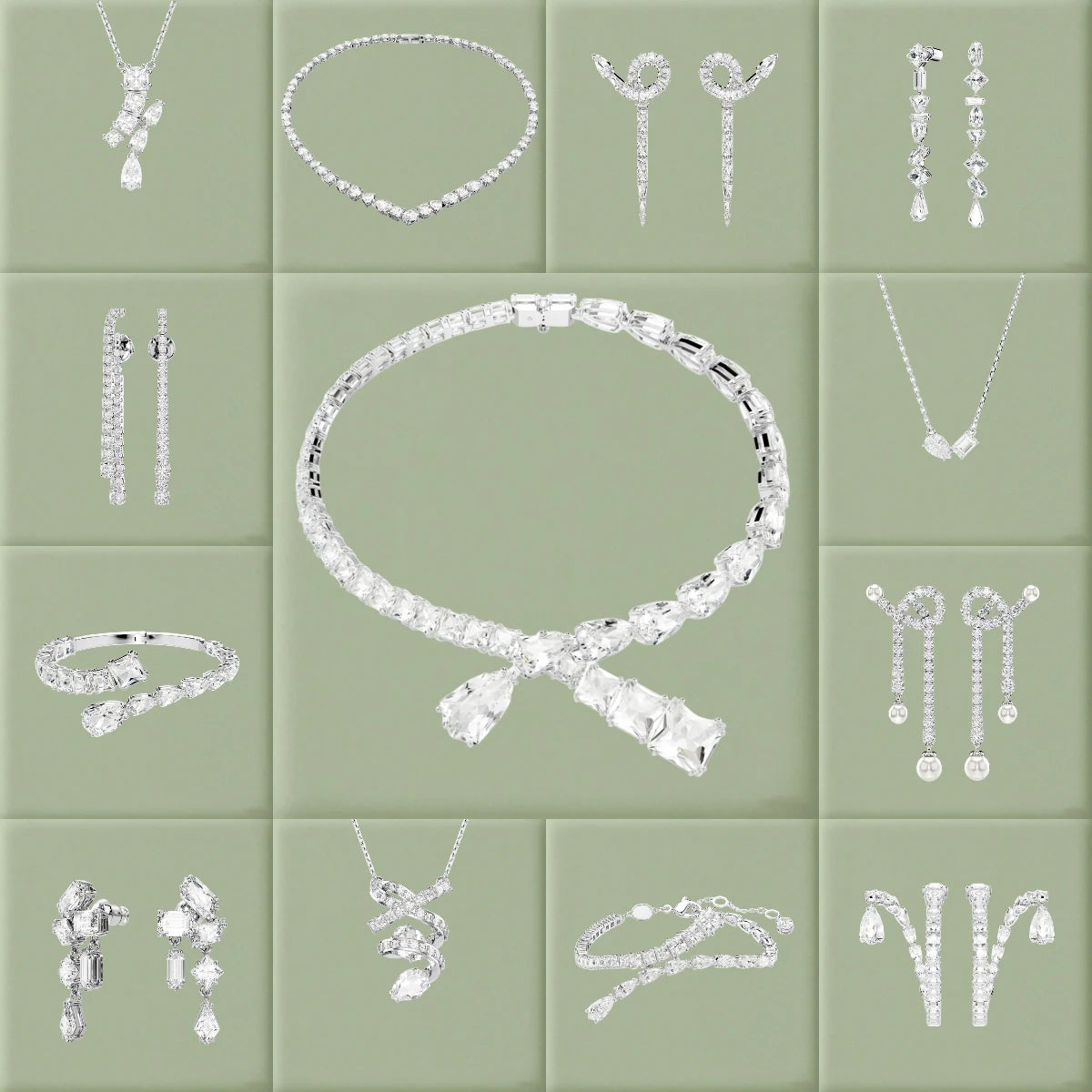 Elegant Austrian Crystal Statement Jewelry Set for Women