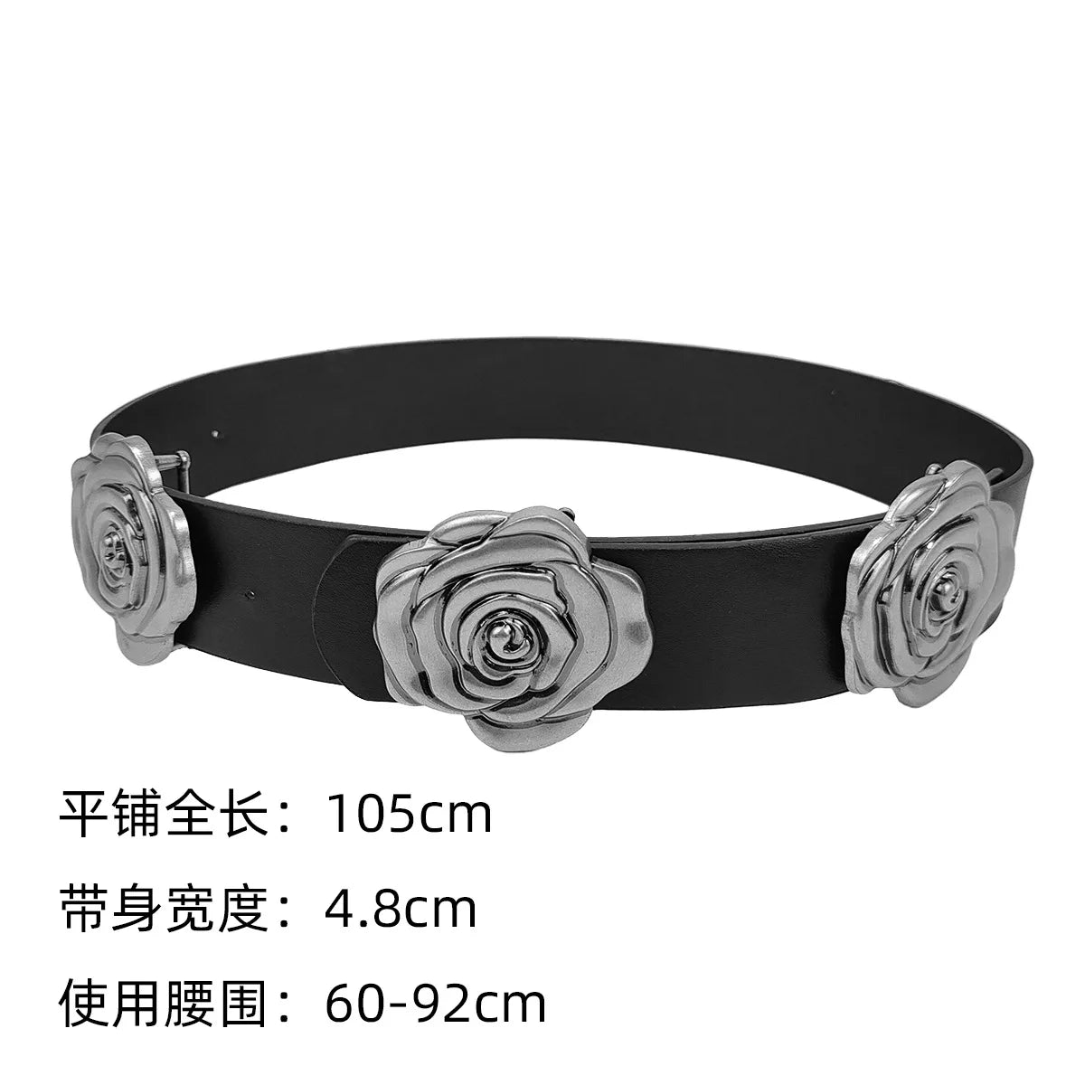 Statement Camellia Floral Wide Waist Belt for Women