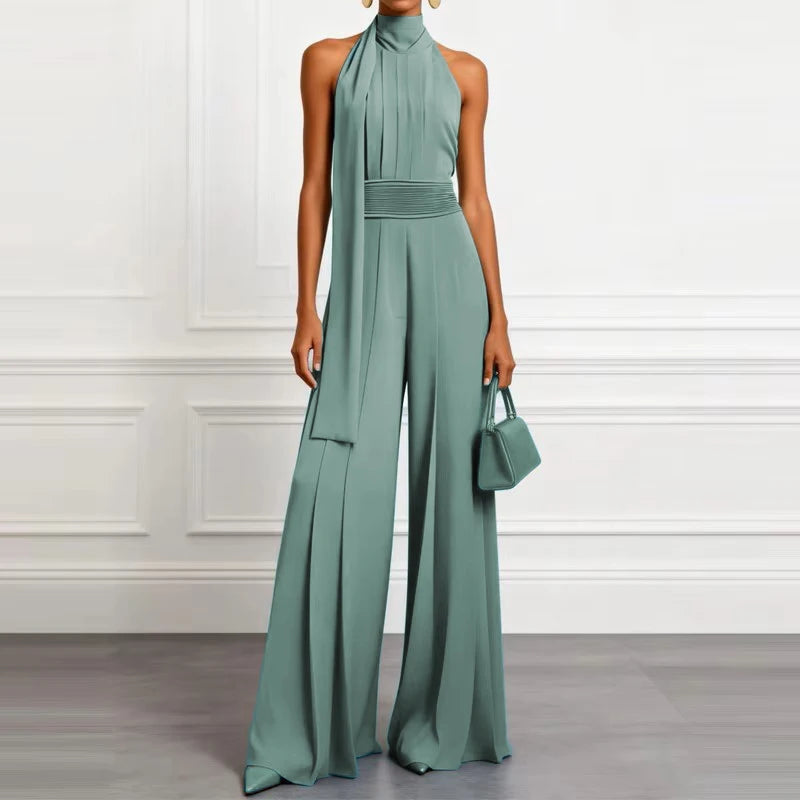 Elegant Sleeveless High Waist Wide Leg Jumpsuit for Women