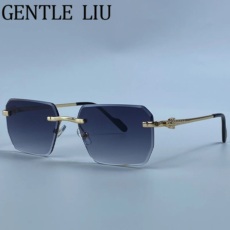 Square Rimless Fashion Sunglasses