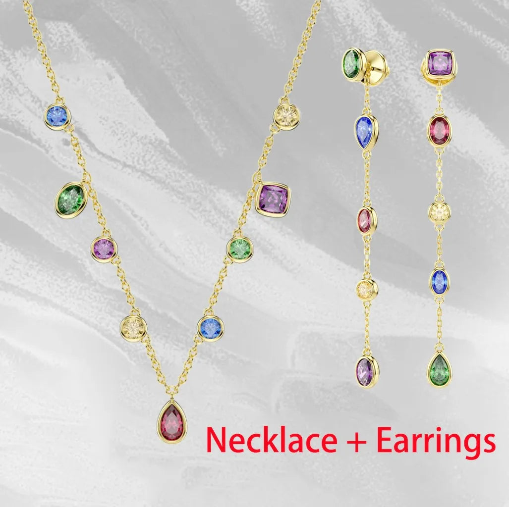 Dazzling Zircon Crystal Statement Necklace for Women