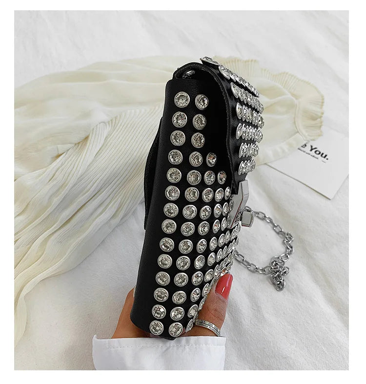 Rhinestone Crossbody Waist Bag