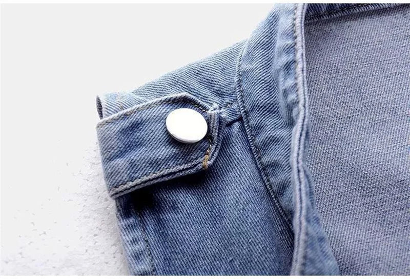 Sleeveless Double Breasted Denim Cowboy Vest for Women