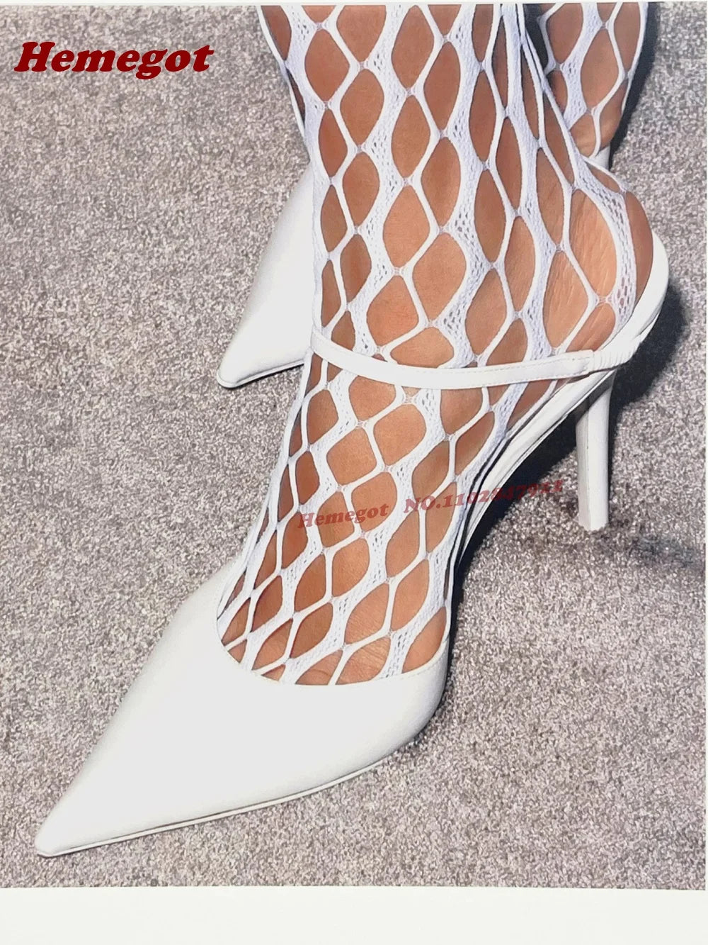 White Leather Pointed Toe Stiletto Mules for Women