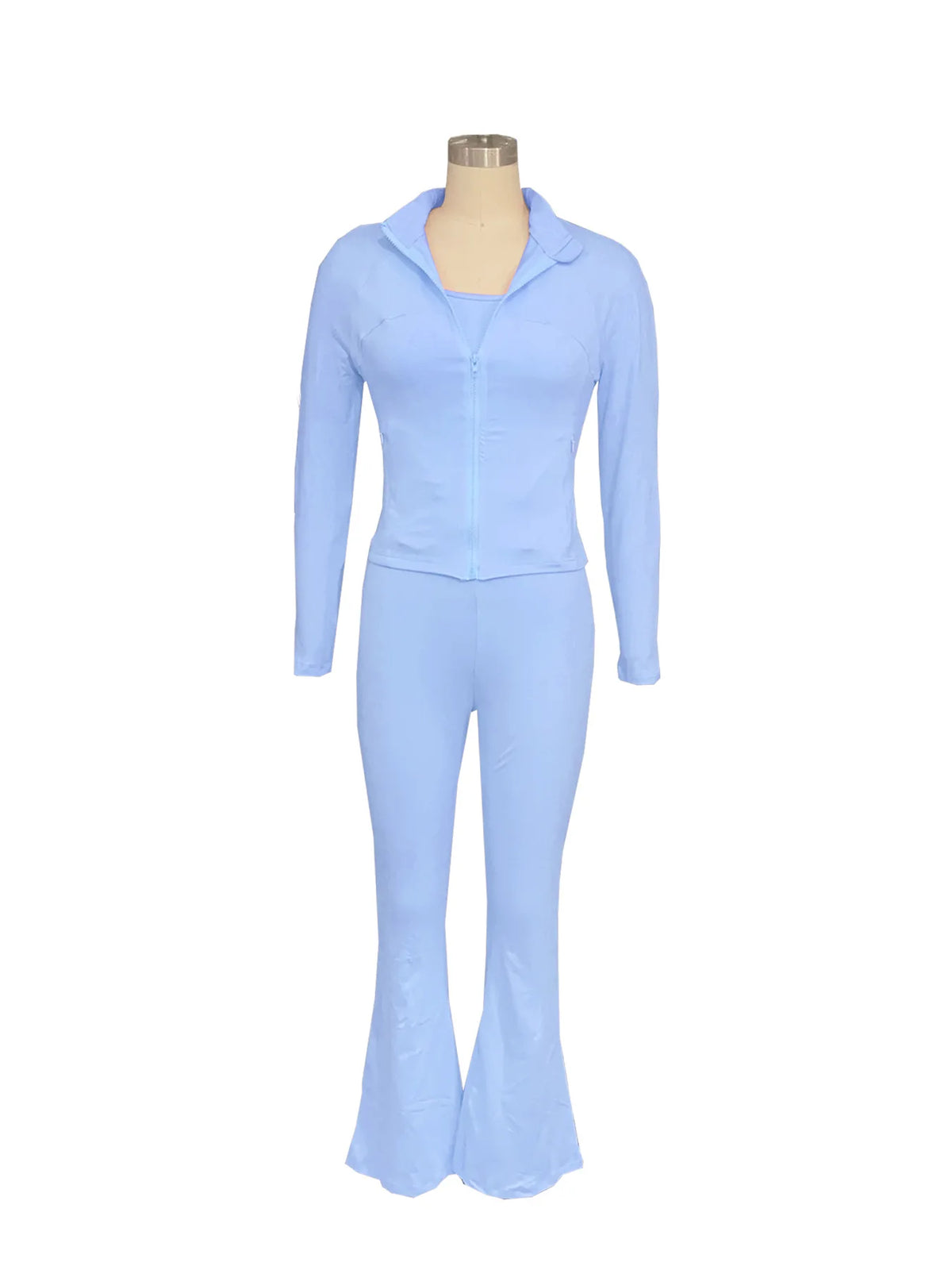 Zip Jacket And High Waist Jogger Set