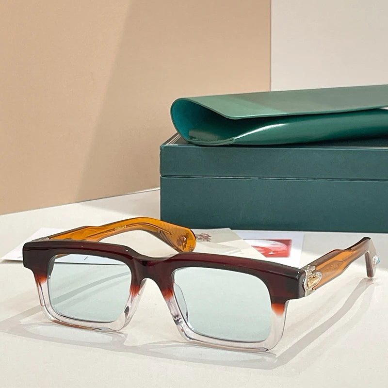 Classic Square Acetate Frame Sunglasses for Women