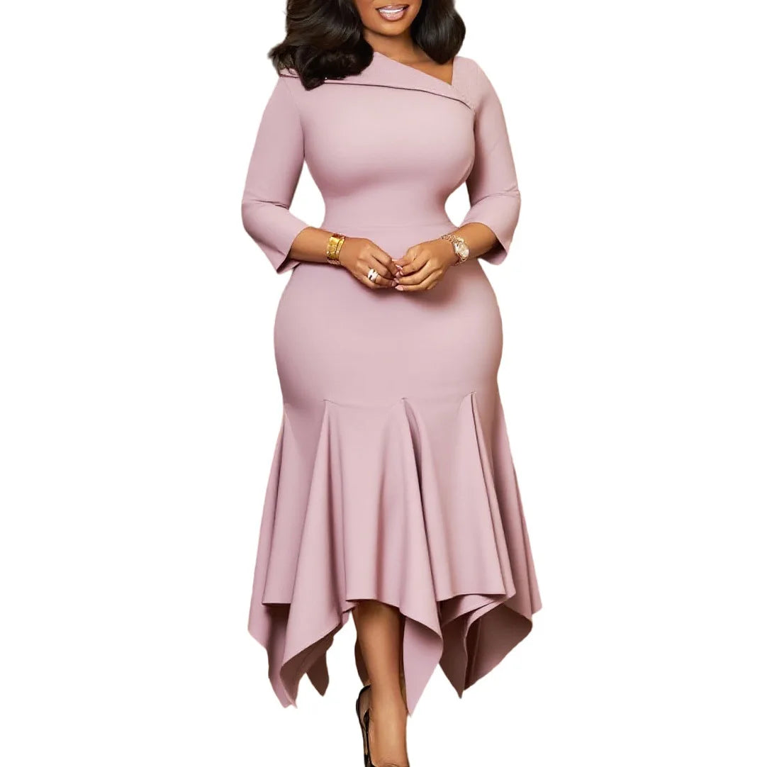Elegant Flowing African Print Kaftan Dress for Women