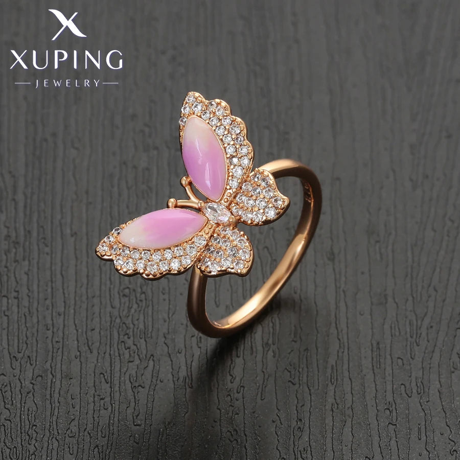 Gold Plated Butterfly Statement Ring