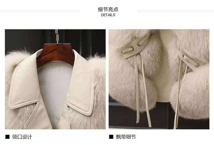 Fur Coat Women's Vest 2025 Autumn and Winter New Jacket Short Outerwear Lady Clothing