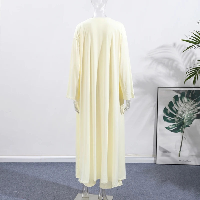 Casual Three Piece Shirt, Coat And Wide Leg Pants Set for Women