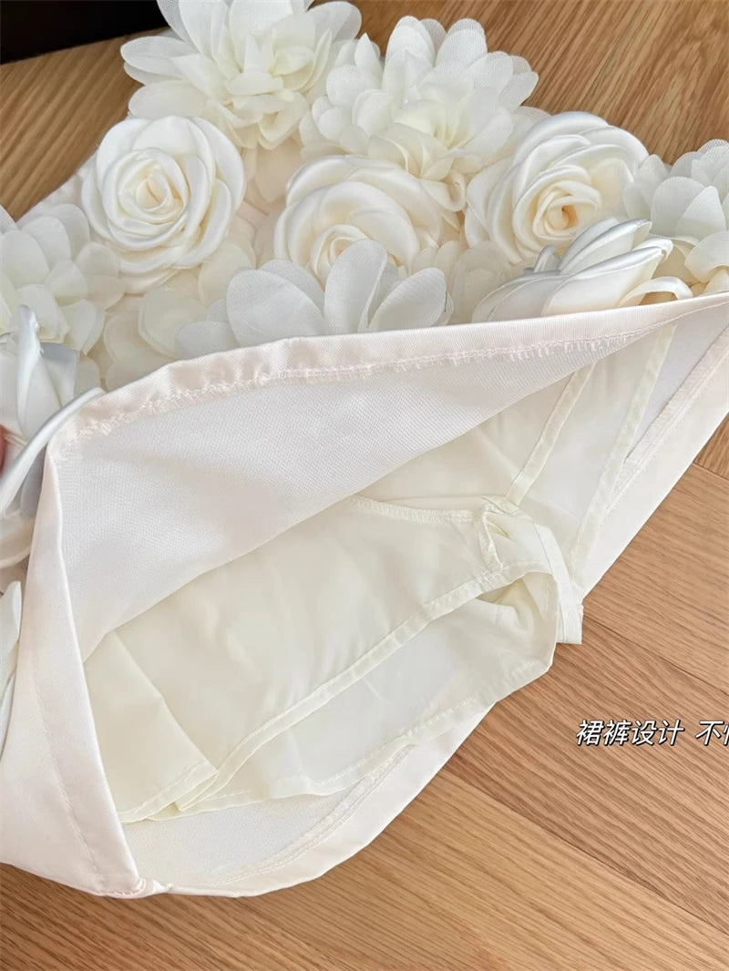 Vintage Textured Floral A-Line Mini Skirt for Women