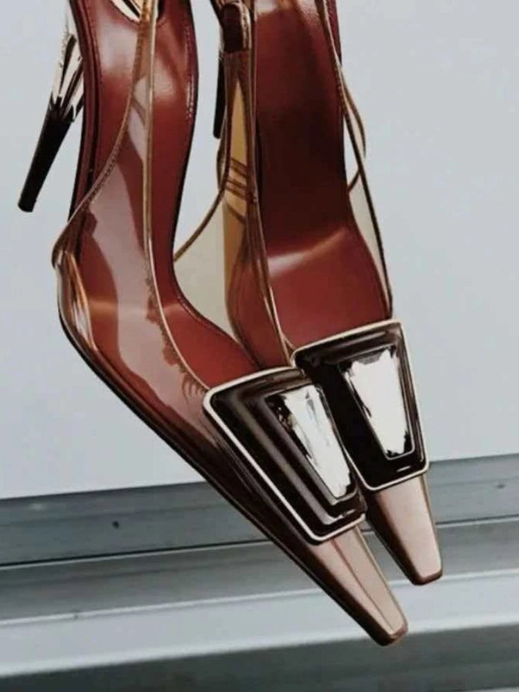 Diamond Strap Stiletto High Heel Sandals for Women