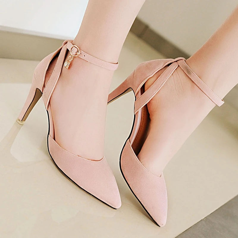 Elegant Pointed Toe Buckle Pumps