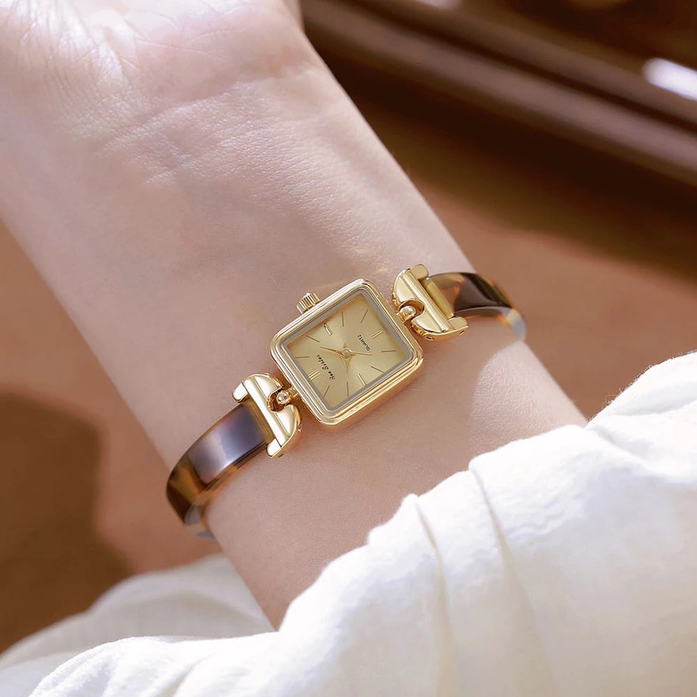 Tortoiseshell Square Bracelet Watch