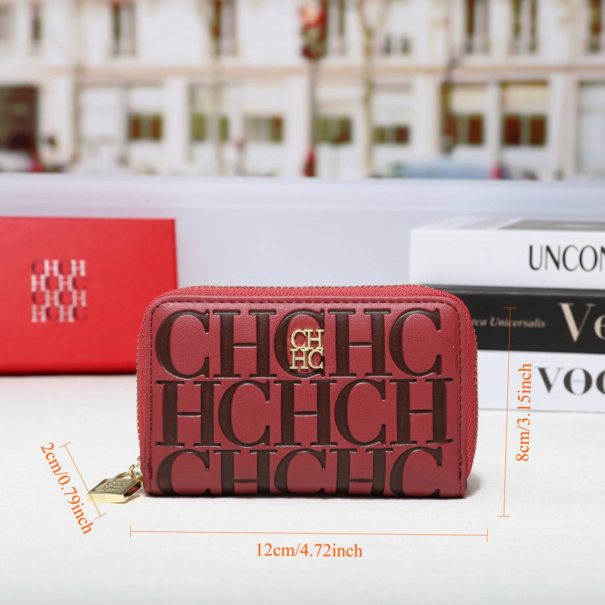 Multifunctional Zippered Key Card Holder Pouch for Women