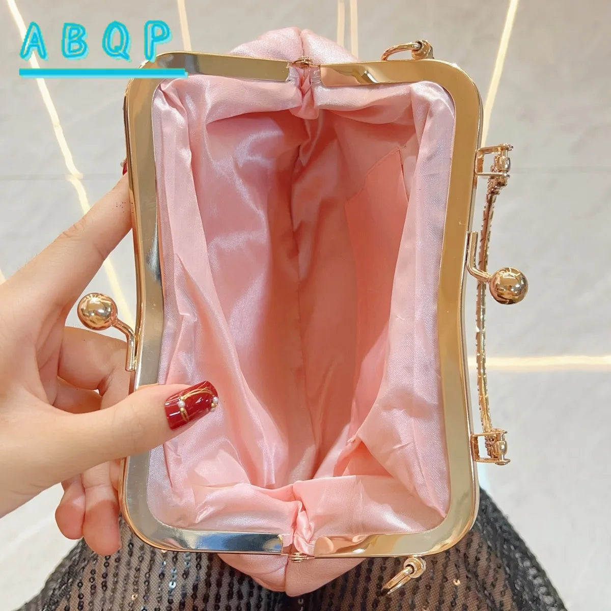 New Dinner Women's Bag Luxury Brand Fashion Handmade Diamond Women's Handbag Shiny Banquet Mini Shoulder Bag High Quality