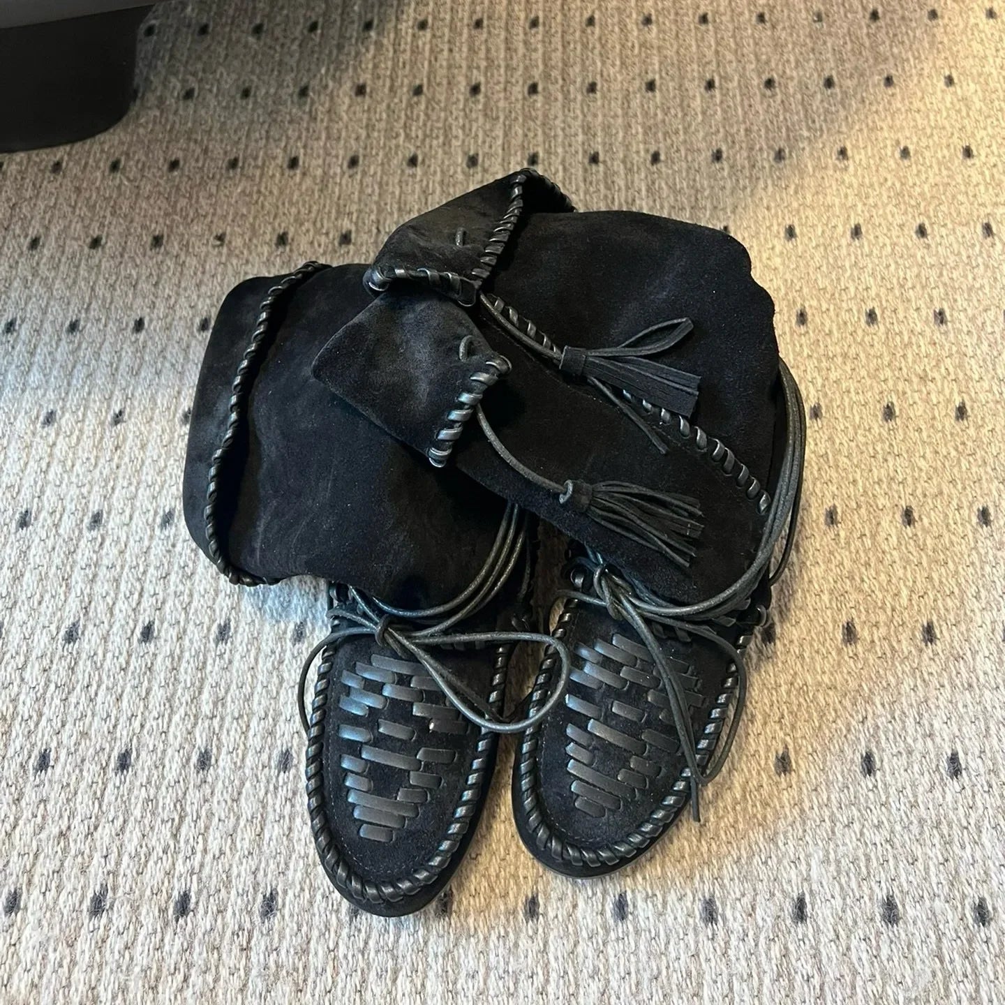 Soft Suede Round Toe Western Ankle Boots for Women