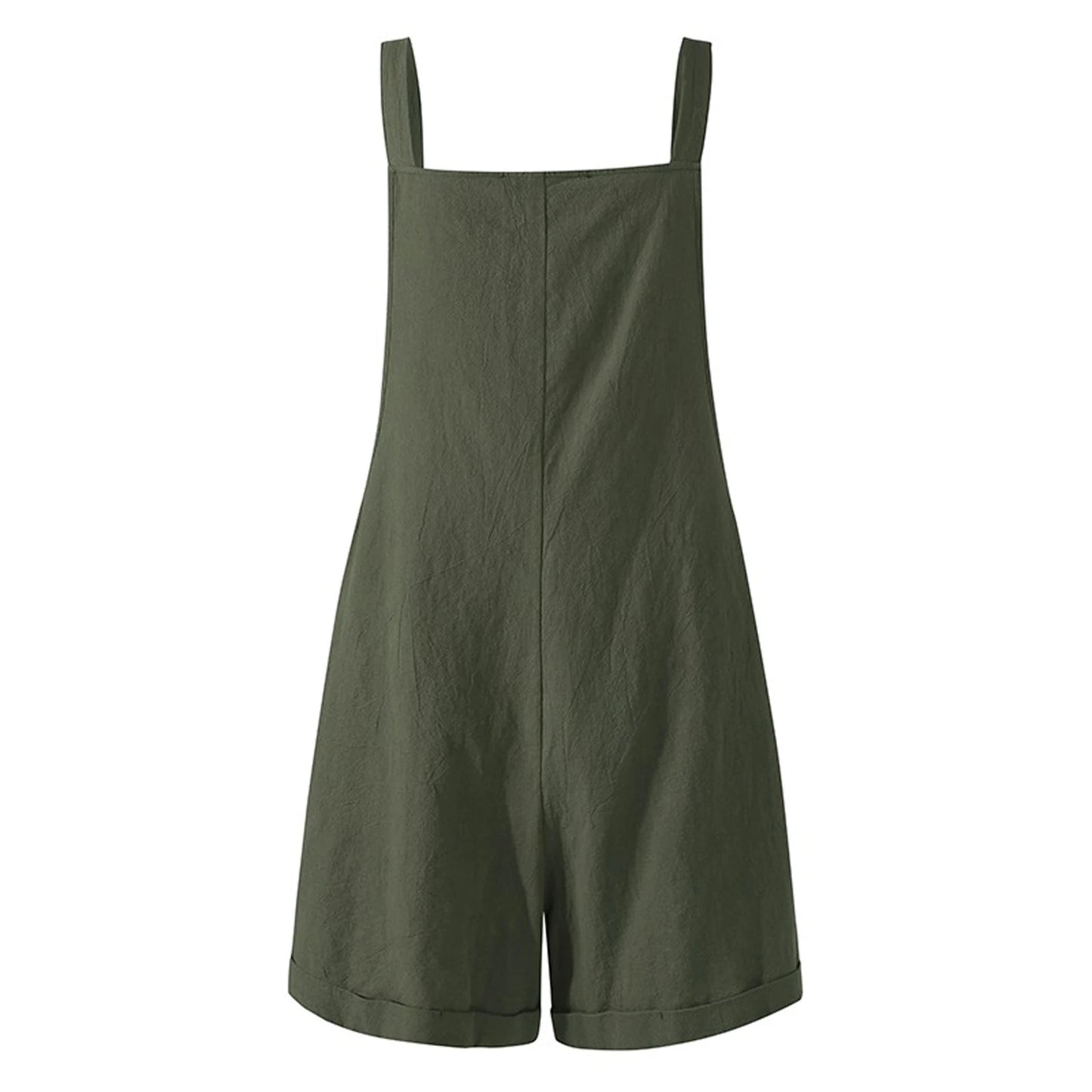 Loose Sleeveless Solid Color Casual Summer Romper for Women