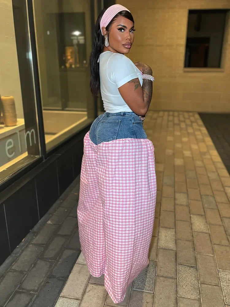 Streetwear Casual 2 Pieces Set for Woman Clothing Summer Short Sleeve T-shirt Top and Oversized Wide Leg Pants Matching Sets