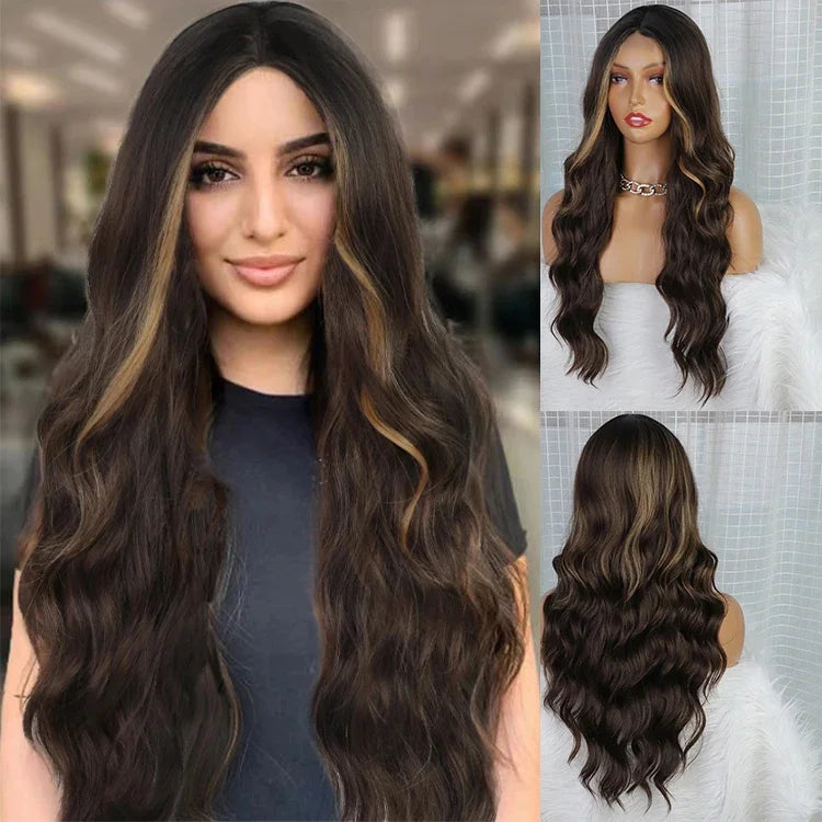 White Long Curly Synthetic Heat Resistant Wig for Women