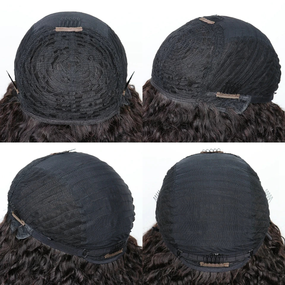 Burgundy Blonde Glueless Short Pixie Cut Human Hair Wig for Women