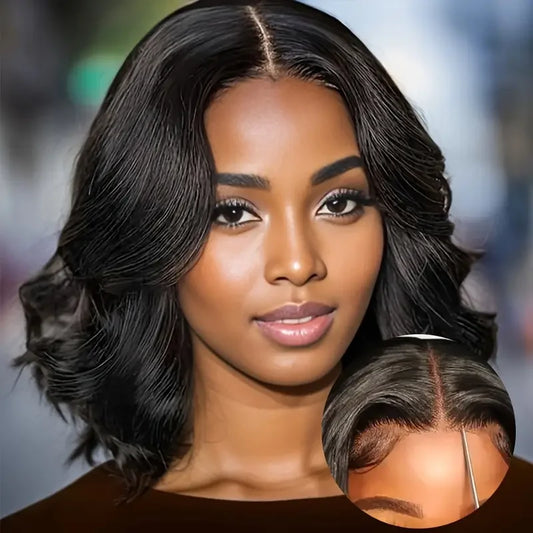 Glueless Short Human Hair Body Wave Bob Wig for Women
