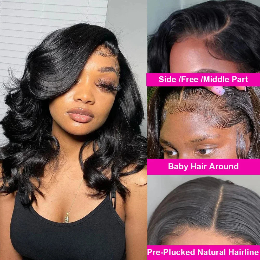 Body Wave Lace Front Human Hair Bob Wig