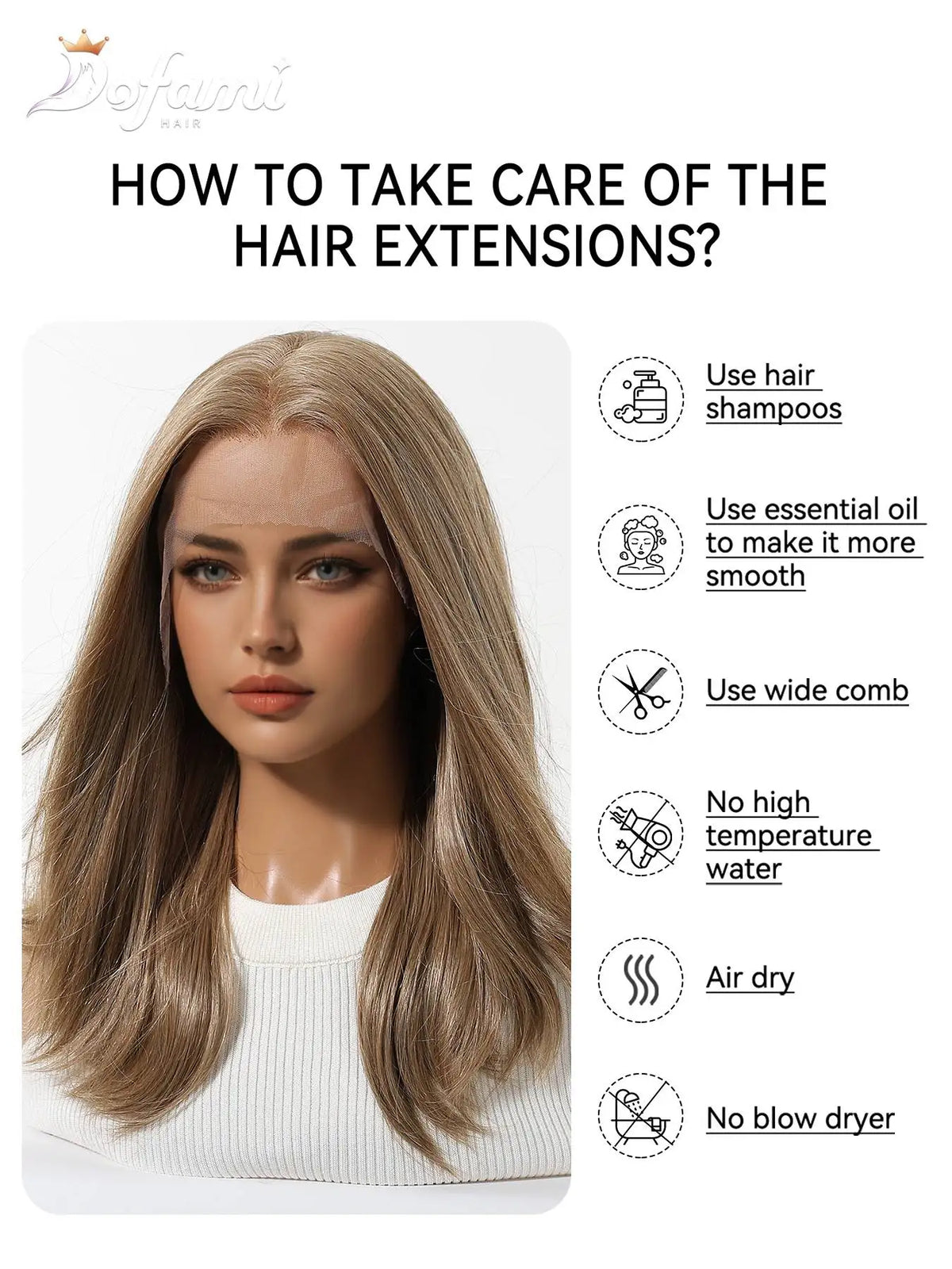 Long Layered Ash Blonde Highlight Lace Front Wig for Women