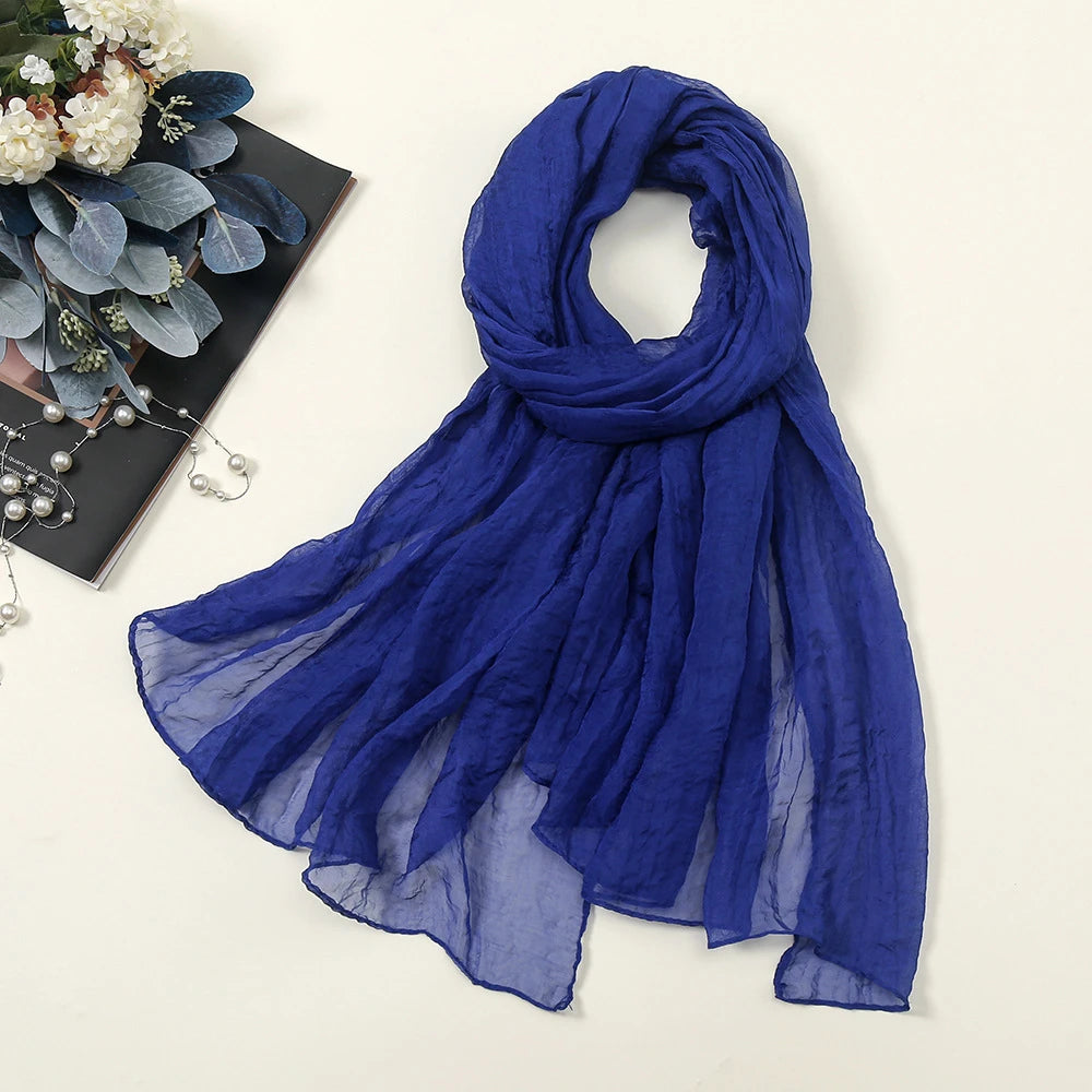 Oversized Chiffon Sun Protection Beach Wrap Scarf for Women