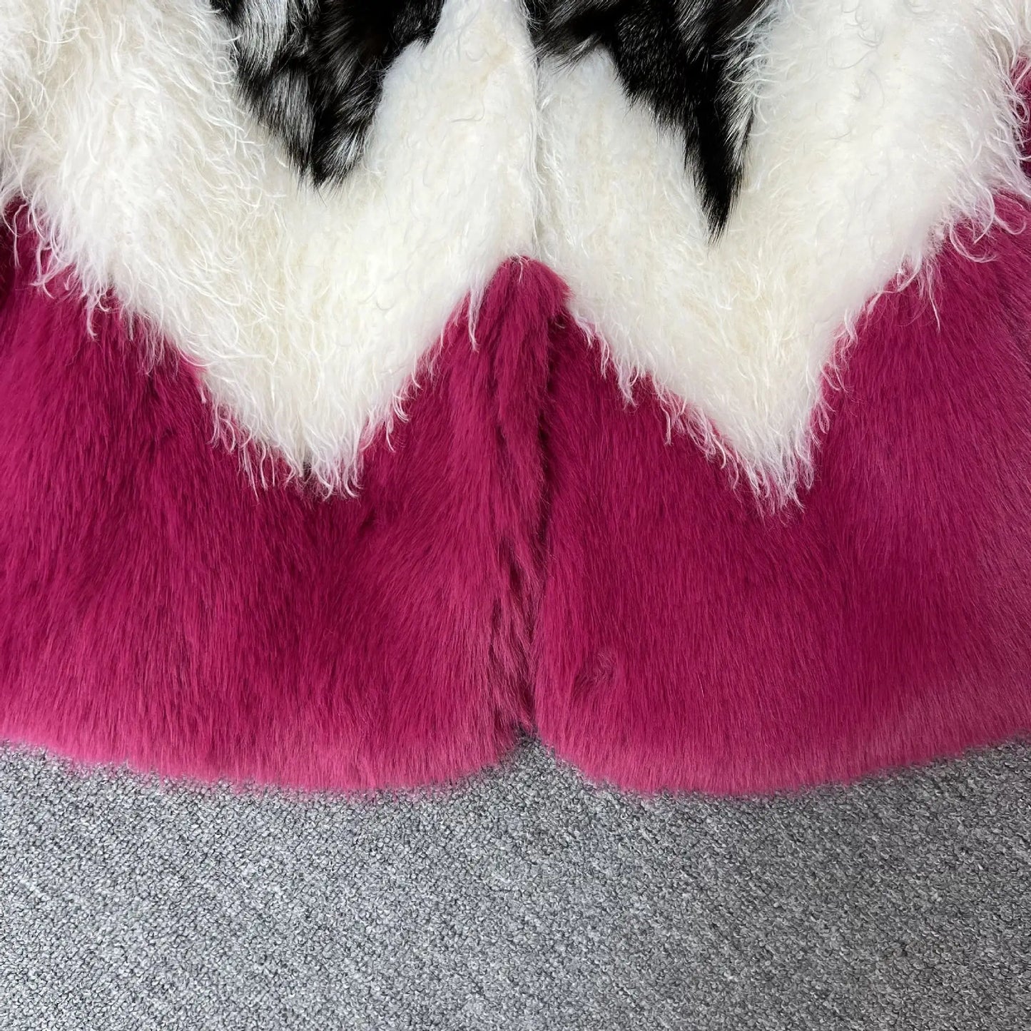 Spliced Fashion Color-Block Faux Fur Coat Thickened Warm Fur Women Winter Clothes Women 2025 Fashion Coats Short Jacket