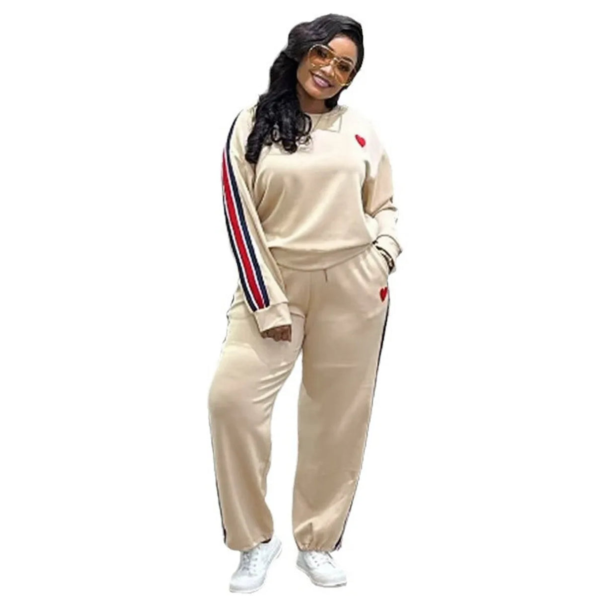 Casual Matching Two-Piece Jogger Tracksuit Set for Women