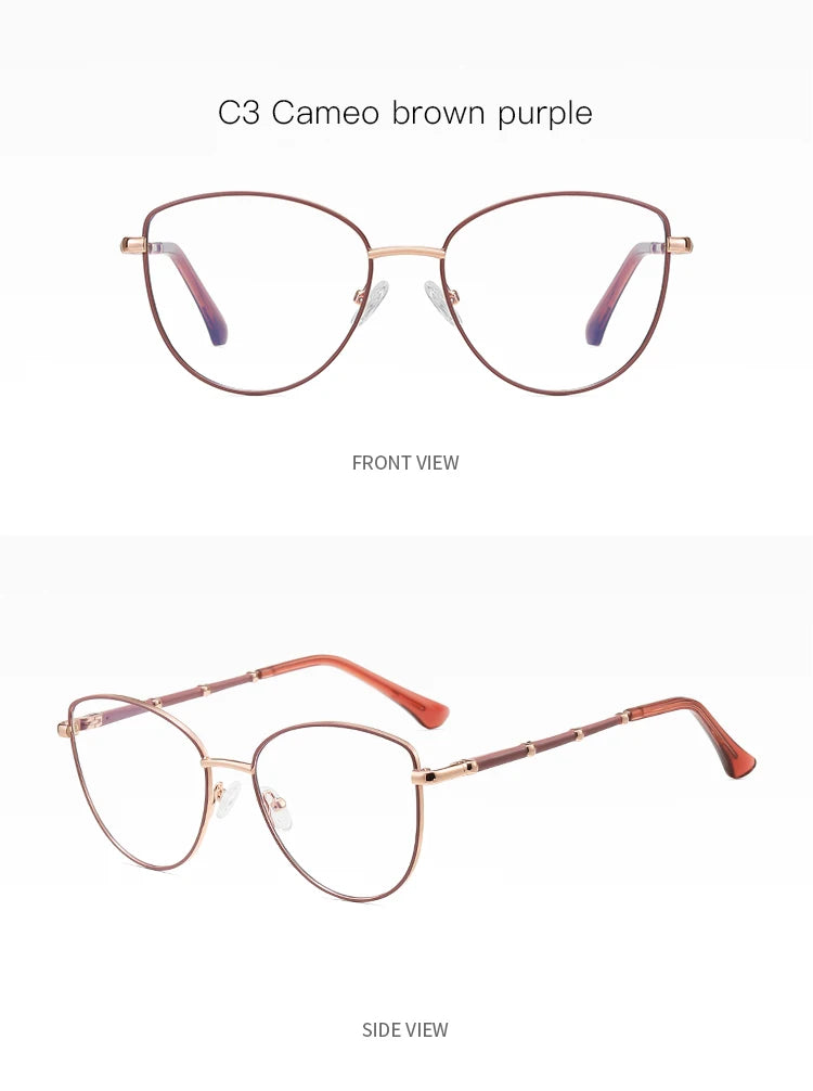 Spring Hinge Cat Eye Prescription Glasses for Women