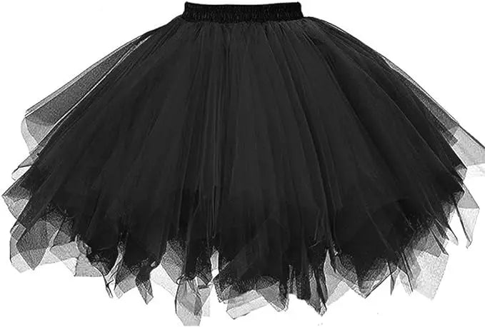 Vintage Lace Tulle Tutu Petticoat Skirt for Women