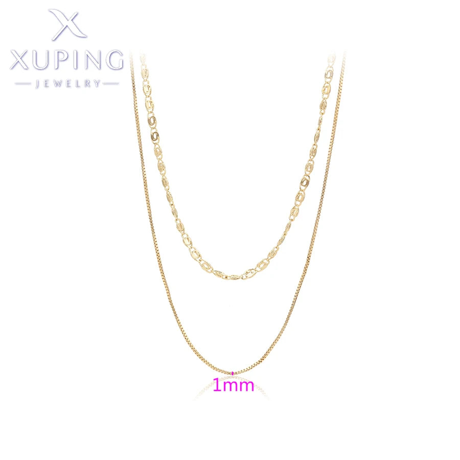 Two Layer Light Gold Chain Necklace