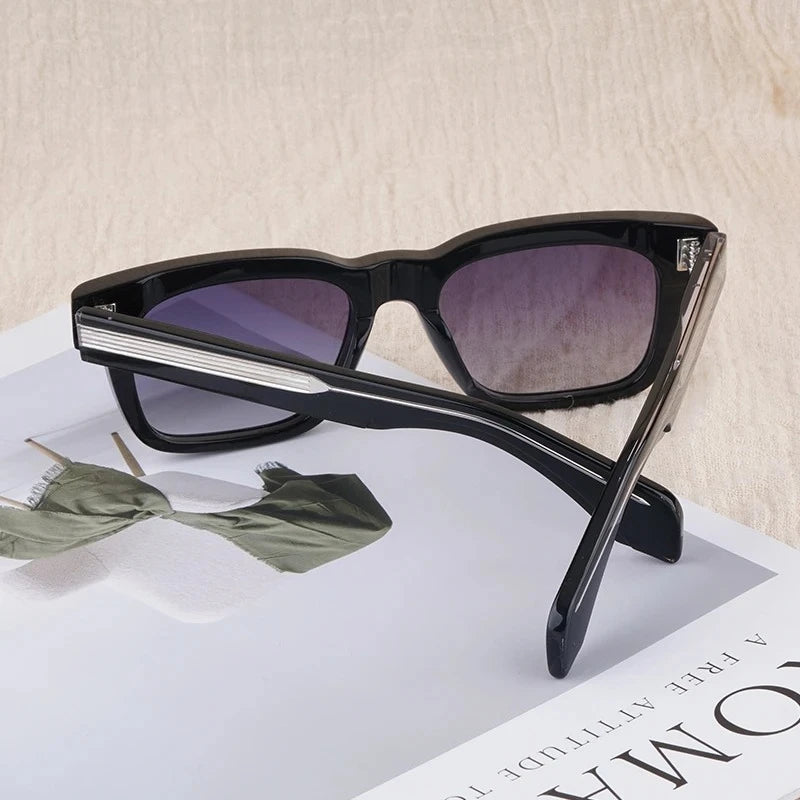 Vintage Rectangular Acetate Sunglasses