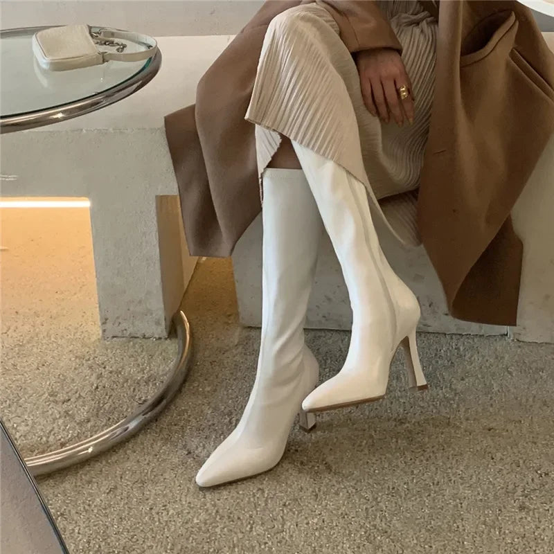 Square Heel Over The Knee Boots