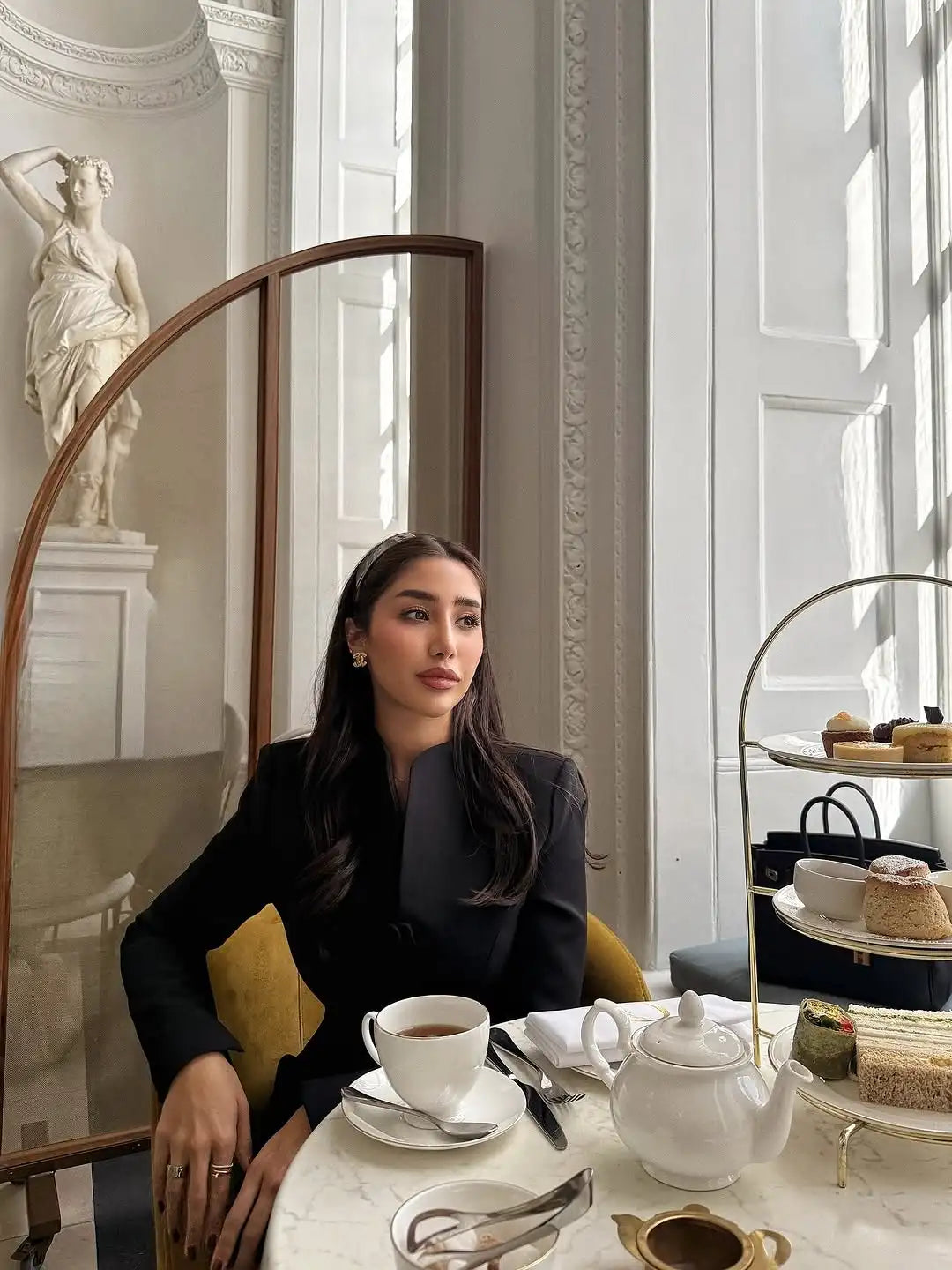 Elegant Stand Collar Mini Dress Women Casual Single Breasted Full Sleeve Cinched-waist Short Dresses Lady Evening Dinner Gowns