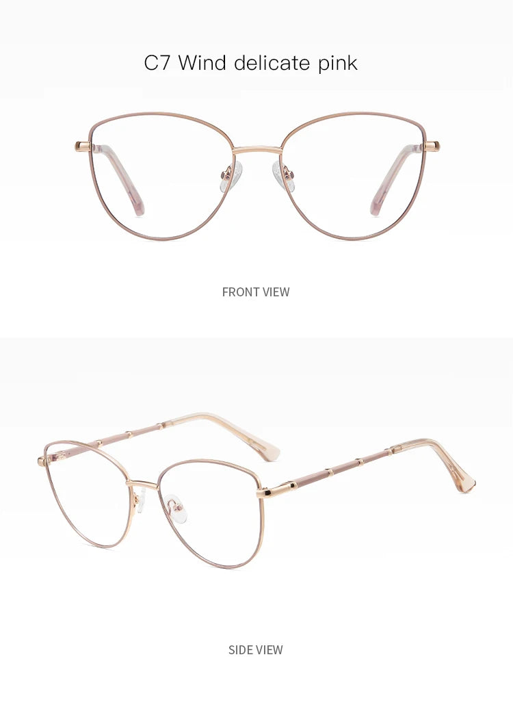 Spring Hinge Cat Eye Prescription Glasses for Women